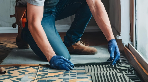 construction-worker-tiler-is-tiling-ceramic-tile-floor-adhesive-laying-ceramic-tiles 1